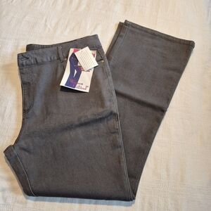 Women with Control size 20W gray stretch pants, 5 pocket, NWT